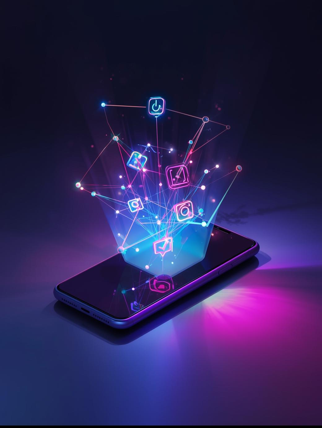 SNS運用の象徴スマートフォン